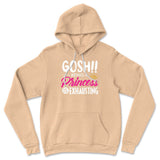 Gosh!! Being A Pricess Is Exhausting Hoodie in Heather Sand Dune color
