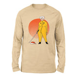 Kill Bill Mrs.santa Men/Unisex Drop Shoulder Sweatshirt in Heather Sand Dune color