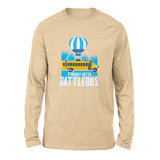 Straight Outta Battle Bus Men/Unisex Drop Shoulder Sweatshirt in Heather Sand Dune color