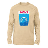 Jaws Teeth Men/Unisex Drop Shoulder Sweatshirt in Heather Sand Dune color