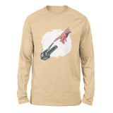 Creation Of Adam - Motorcycle Men/Unisex Drop Shoulder Sweatshirt in Heather Sand Dune color