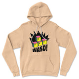 WASD Keyboard For Gamers Hoodie in Heather Sand Dune color