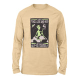 I Mostly Want Peace, Love And Weed Men/Unisex Drop Shoulder Sweatshirt