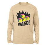 WASD Keyboard For Gamers Men/Unisex Drop Shoulder Sweatshirt in Heather Sand Dune color