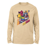 Dogvengers Men/Unisex Drop Shoulder Sweatshirt in Heather Sand Dune color