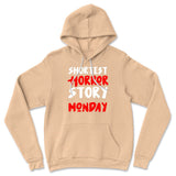 Shortest Horror Story - Monday Hoodie in Heather Sand Dune color