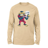 Dancing Monkey Jackson Men/Unisex Drop Shoulder Sweatshirt in Heather Sand Dune color