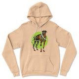 Cyber Greyhound Dog Hoodie in Heather Sand Dune color