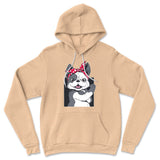 French Bulldog Hoodie in Heather Sand Dune color