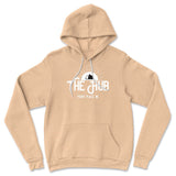 The Hub, Point Place, Wisconsin Hoodie in Heather Sand Dune color
