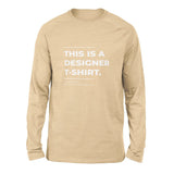 Designer Tshirt Men/Unisex Drop Shoulder Sweatshirt in Heather Sand Dune color