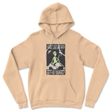 I Mostly Want Peace, Love And Weed Hoodie in Heather Sand Dune color