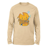 Baby Gouda Men/Unisex Drop Shoulder Sweatshirt in Heather Sand Dune color