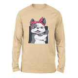 French Bulldog Men/Unisex Drop Shoulder Sweatshirt in Heather Sand Dune color