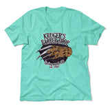 Krugers Barbershop Men/Unisex T-Shirt in Heather Sea Green color