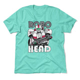 Robo Head Men/Unisex T-Shirt in Heather Sea Green color