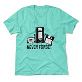 Never Forget The Old Stuff Men/Unisex T-Shirt in Heather Sea Green color