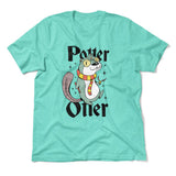 Potter Otter Men/Unisex T-Shirt in Heather Sea Green color