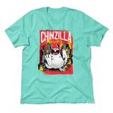 Chinzilla Monster Men/Unisex T-Shirt in Heather Sea Green color