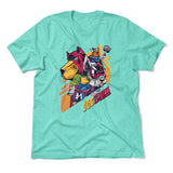 Dogvengers Men/Unisex T-Shirt in Heather Sea Green color