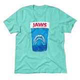 Jaws Teeth Men/Unisex T-Shirt in Heather Sea Green color