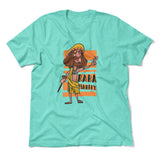 Indian Guru - Baba Marley Men/Unisex T-Shirt in Heather Sea Green color