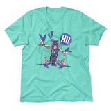 Quadcopter Robot Men/Unisex T-Shirt in Heather Sea Green color