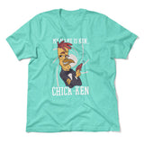 Chicken Spy Men/Unisex T-Shirt in Heather Sea Green color