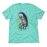 Old Nokia Cellphone Men/Unisex T-Shirt in Heather Sea Green color