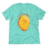 I Believe In Science Men/Unisex T-Shirt in Heather Sea Green color