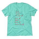 Physics Formula Men/Unisex T-Shirt in Heather Sea Green color