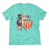 Oh Sam Can You See Men/Unisex T-Shirt in Heather Sea Green color