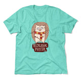 Hedge Hog Potter Men/Unisex T-Shirt in Heather Sea Green color