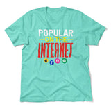 Popular On The Internet Men/Unisex T-Shirt in Heather Sea Green color