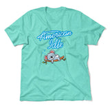 American Idle Men/Unisex T-Shirt in Heather Sea Green color