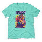Invasion Of The Robots Men/Unisex T-Shirt in Heather Sea Green color