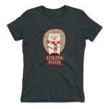 Hedge Hog Potter Womens T-Shirt in Heavy Metal color