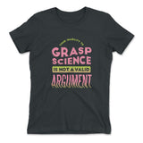 Not A Valid Argument Womens T-Shirt in Heavy Metal color