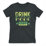 Drink Mode On Womens T-Shirt in Heavy Metal color