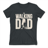 The Walking Dad Womens T-Shirt in Heavy Metal color