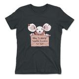 Willing To Undergo Scientific Research For Food Womens T-Shirt in Heavy Metal color