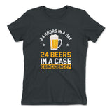 24 Hours In A Day, 24 Beers In A Case. Coincidence Womens T-Shirt in Heavy Metal color