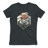 Lifeline Pug Apex Gamer Womens T-Shirt in Heavy Metal color
