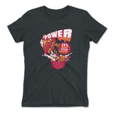 Power Loops Womens T-Shirt in Heavy Metal color