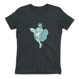 Statue Of Liberty Marilyn Monroe Womens T-Shirt in Heavy Metal color