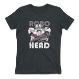 Robo Head Womens T-Shirt in Heavy Metal color