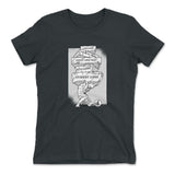 Debt Atlas Womens T-Shirt in Heavy Metal color