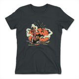 Baked Pumpkin Womens T-Shirt in Heavy Metal color