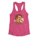 Nachos Drug Lord Womens Racerback Tank in Hot Pink color