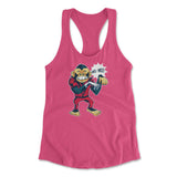 Dancing Monkey Jackson Womens Racerback Tank in Hot Pink color